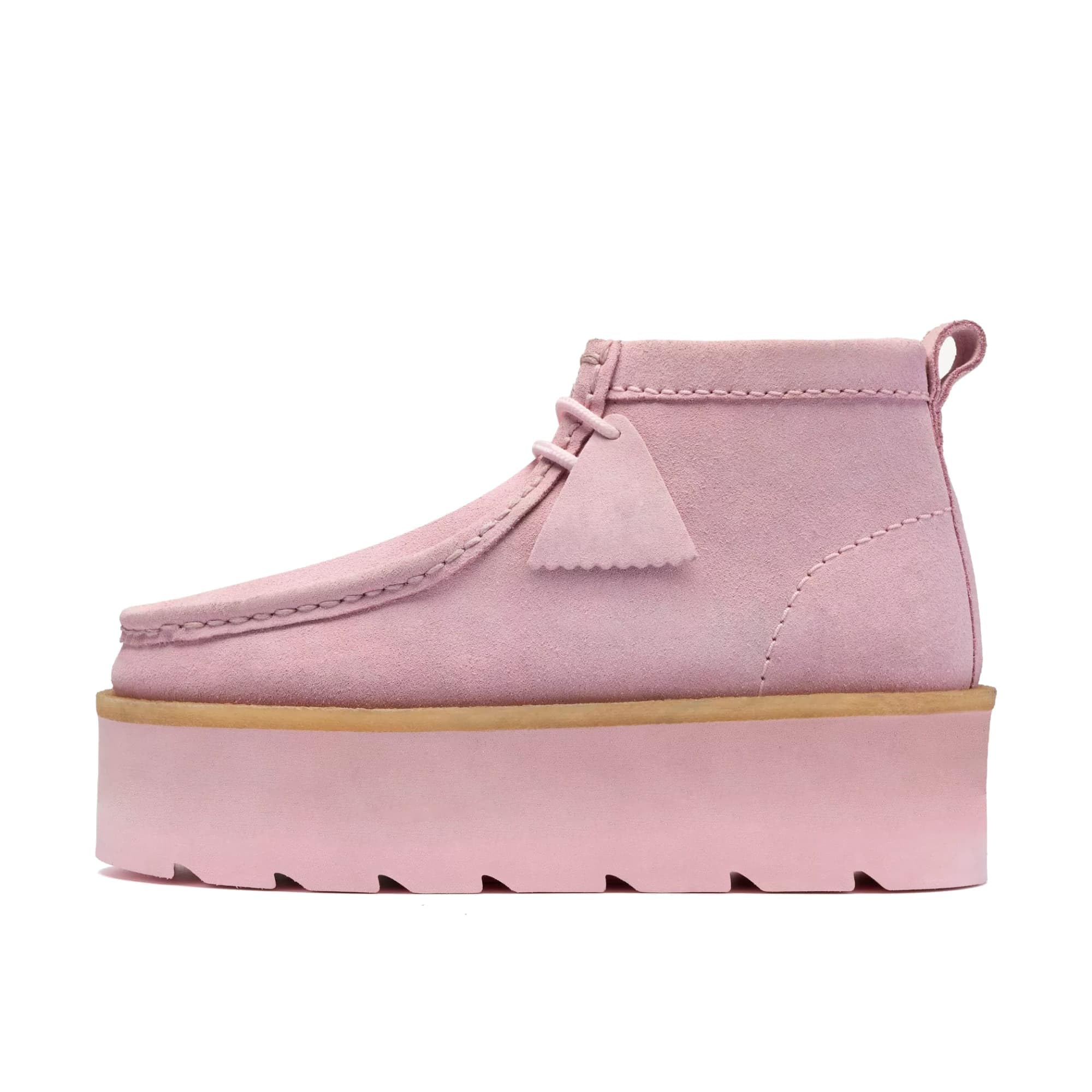 Platform Sole Ankle Boots for Women Round Toe Suede Booties Lace-Up Casual Fashion Shoes