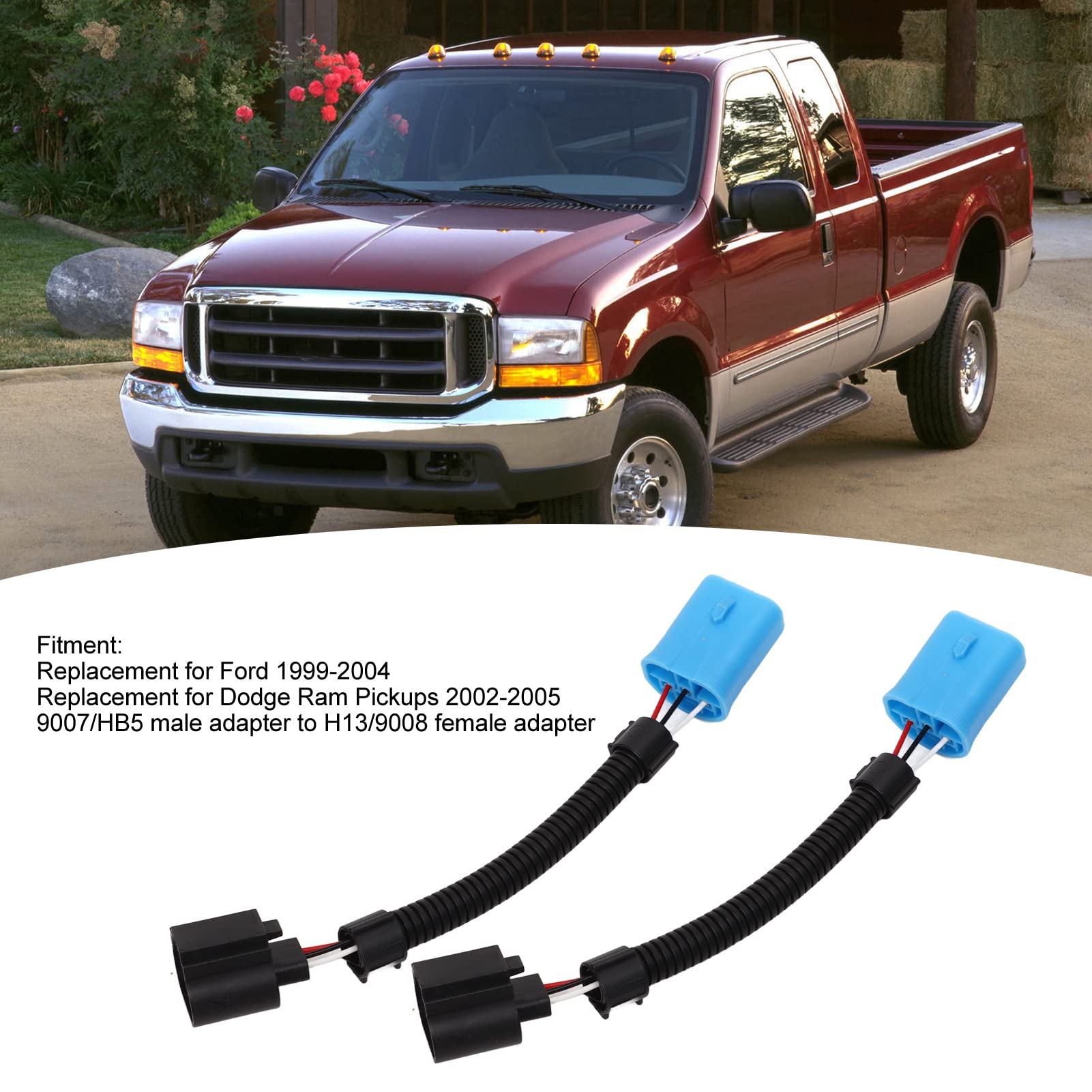 9007 To H13 / HB5 Headlight Conversion Harness & Socket Pigtail - For LED/HID Upgrades