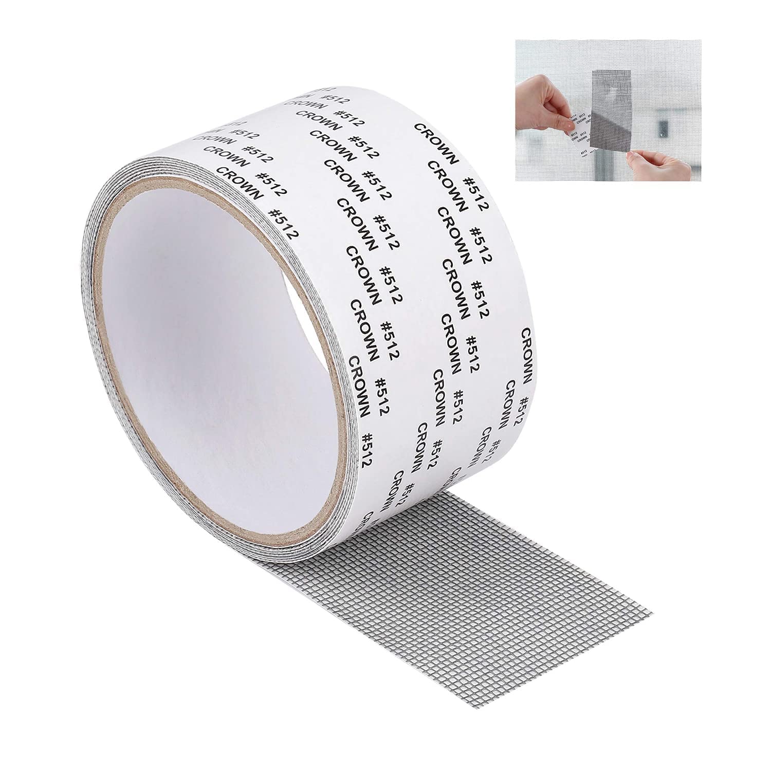 Roktry Window Screen Repair Tape with Stitching Thread,Waterproof Strong Adhesive Window Screen Doors Patch Tape Suitable for Covering Holes&Tears Instantly