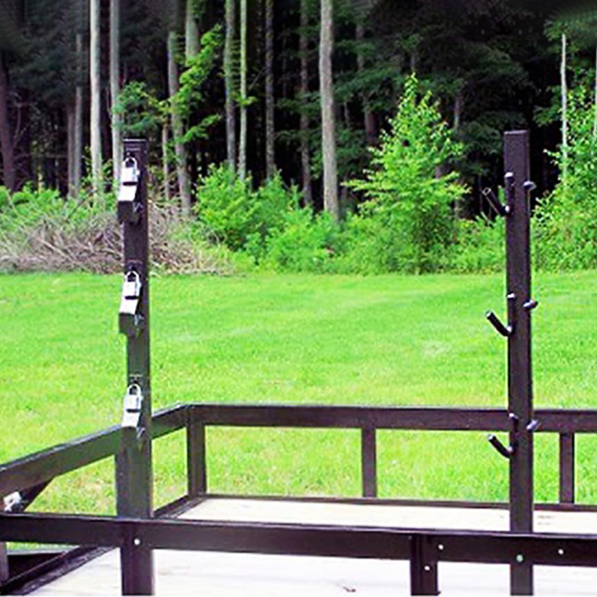 3-Position Weed Eater Rack Mount for Landscape Trucks & Trailers: Heavy-Duty Steel Lockable Holder with Enclosed Trimmer Storage | Triple-Point Security System
