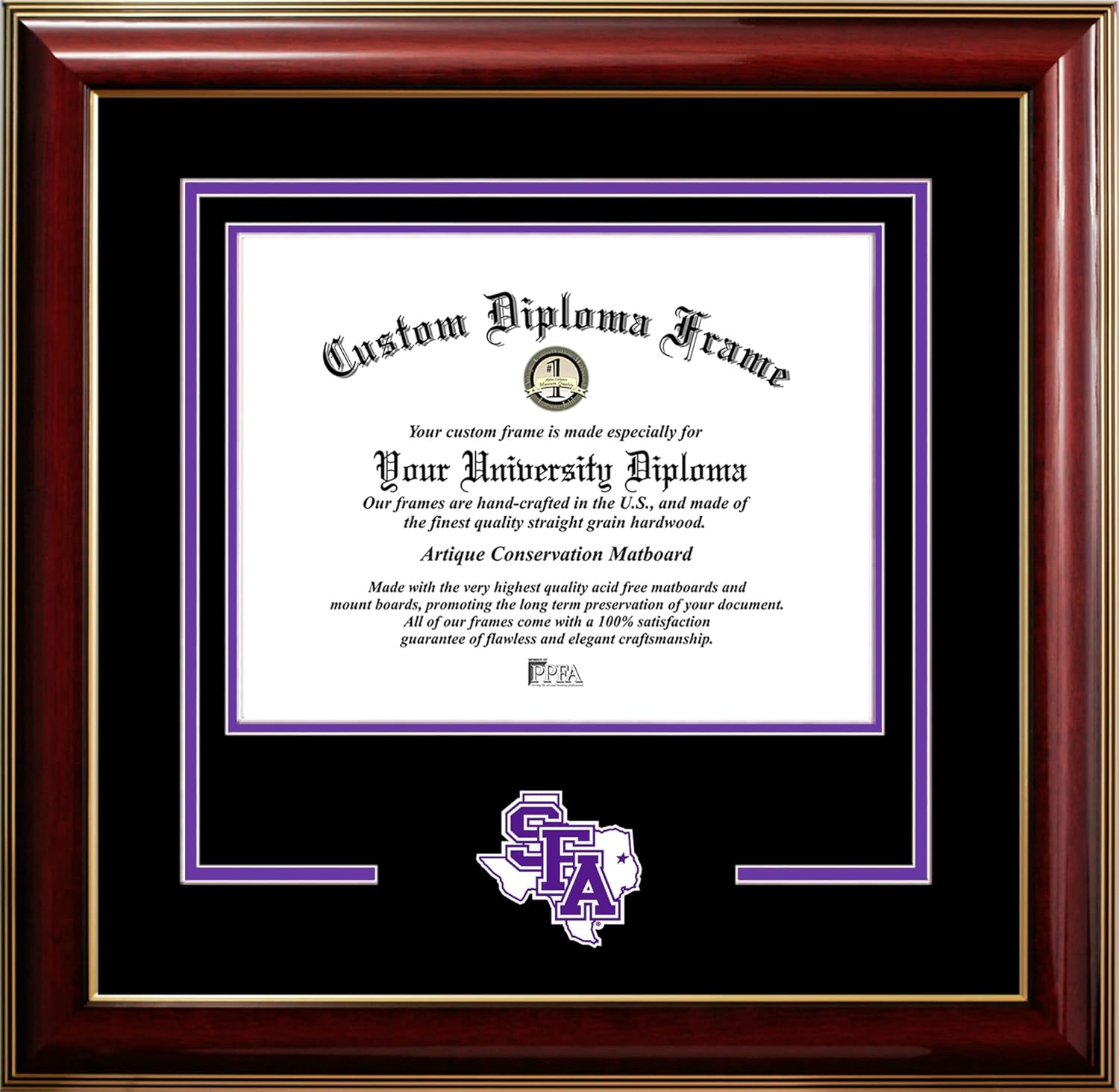 Campus Images Stephen F Austin 14w x 11h Classic Spirit Logo Diploma Frame