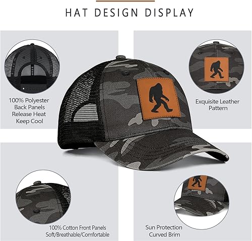 Miniatura 9 de Gorro de hombre para regalar a papá, marido, abuelo, día del padre, Navidad, cumpleaños, regalos de camionero, gorra de béisbol con patrón de cuero