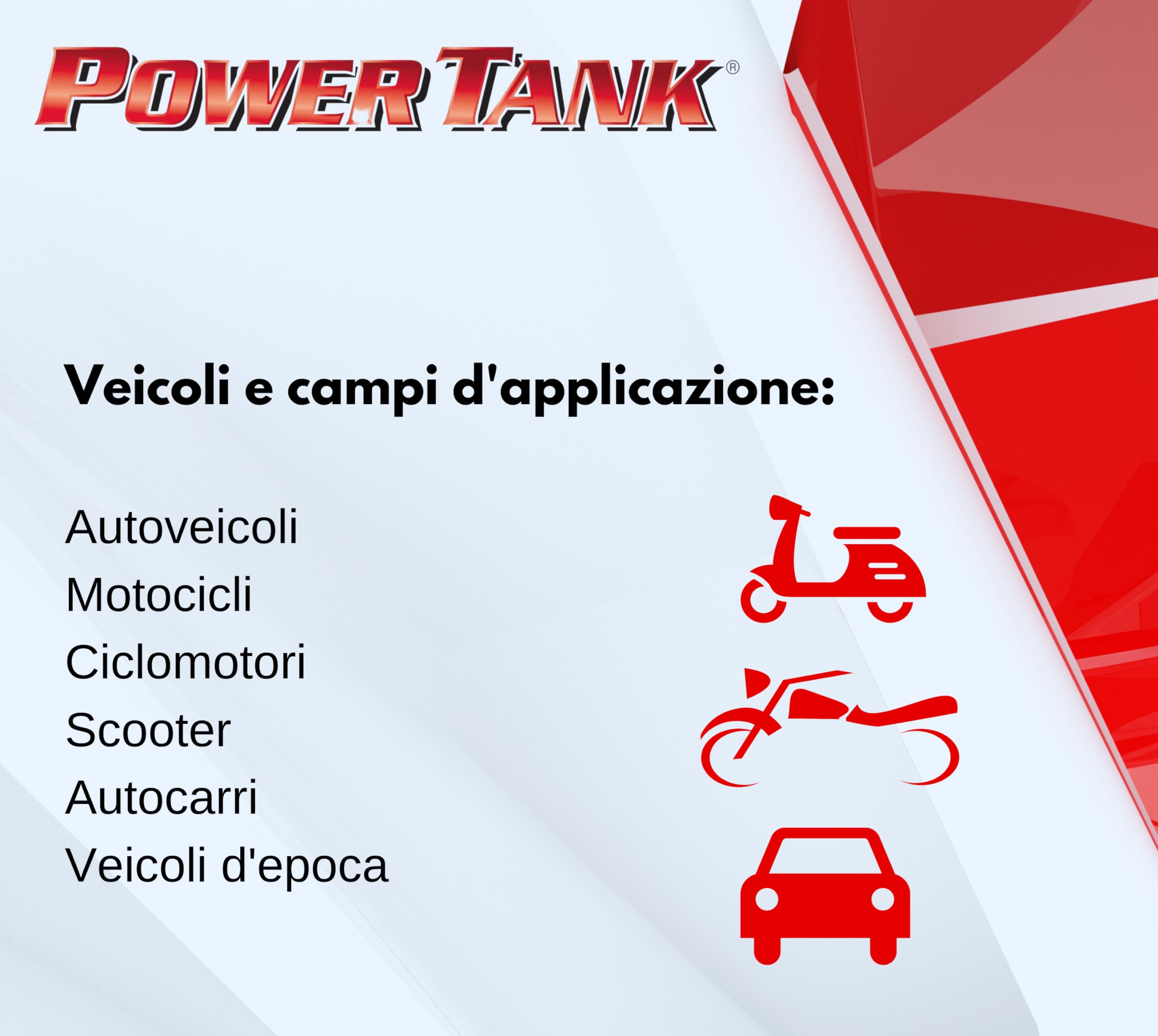 POWER TANK - Trattamento Serbatoio Auto (50/55 Litri) Kit Grande Big 1,3 kg per Interno Serbatoi gasolio Benzina Elimina la Ruggine Ripara Protegge Arrugginito da Moto di Auto d'Epoca con Antiruggine