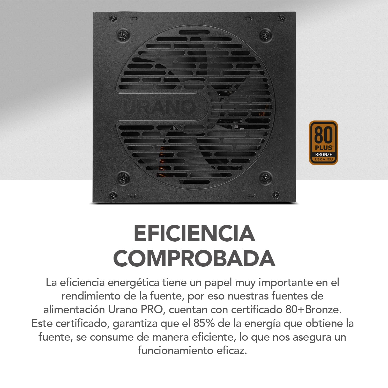 NOX Xtreme URANO Pro 550W 80 Plus Bronze–Fuente de Alimentación ATX,Ventilador Silencioso 120 mm PWM, Protección Integral (OVP, UVP, OPP, SCP, OTP), PFC Activo, Cables Planos Extra, Negro