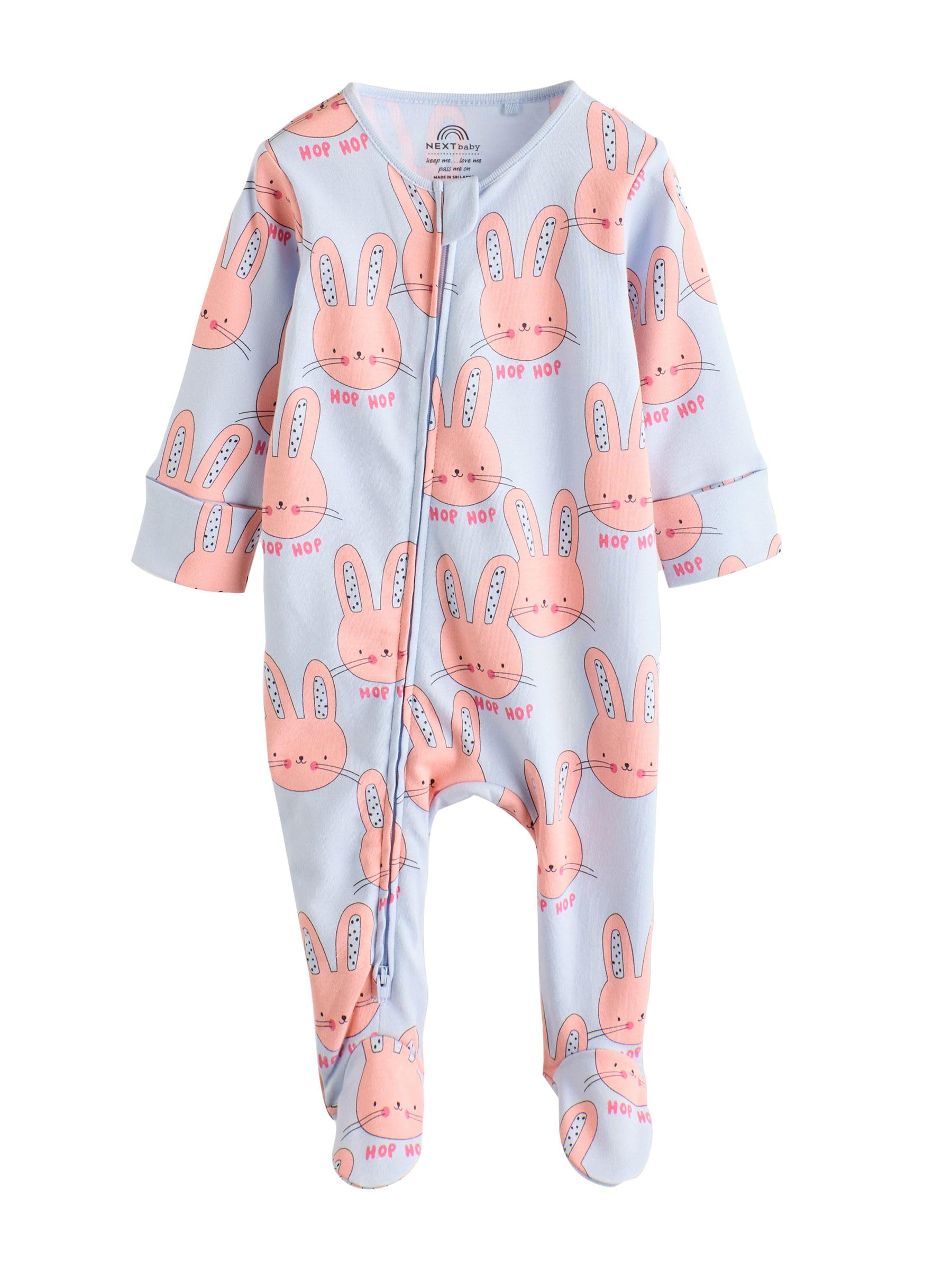 NEXT Bambina Confezione da 3 Tutine Bebè con Zip bidirezionale