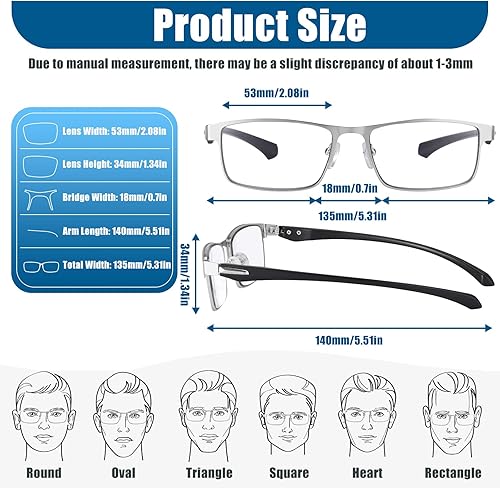 Vista 18 de Gafas de lectura fotocromáticas progresivas multifocales para hombre, transición, bloqueo de luz azul, lectores multifocales para computadora Negro