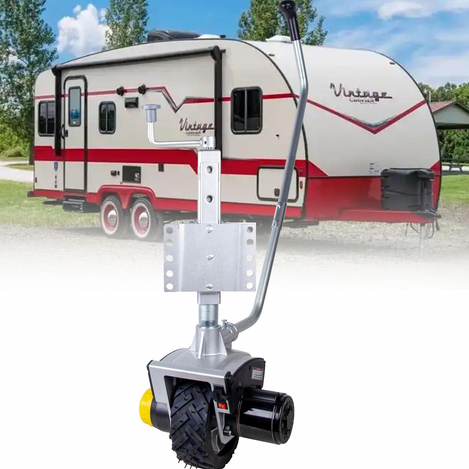 Elektryczny podnośnik przyczepy 12 V 550 W z maksymalnym obciążeniem 2722 kg z prędkością 5-7 m/min, z napędem do przyczepy kempingowej, kampera