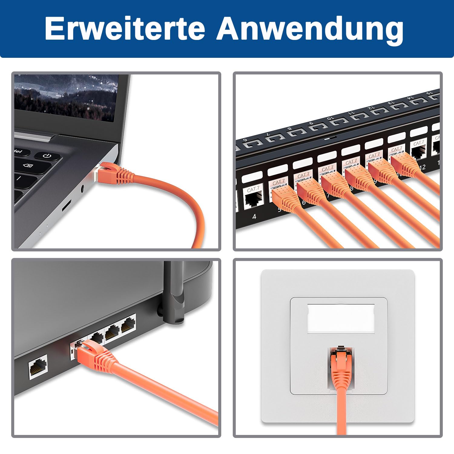 iwillink 100 connettori RJ45 CAT 7, placcati in oro a 50μ - schermati - Pass Through a 10 Gbps, connettori di rete Cat7 Cat6a con ausilio per l'inserimento del cavo e protezione anti-piegatura