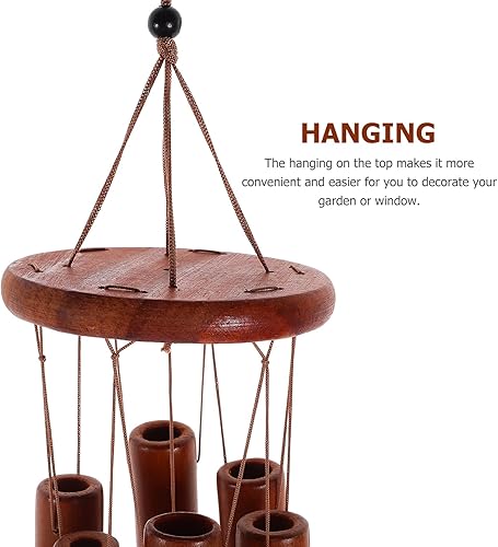 Miniatura 5 de Wind Chimes Outdoor Hanging Decorative Garden Ornament with Natural Sound Retro Style Tube Windchime for Patio Window Balcony Home and Office Decor