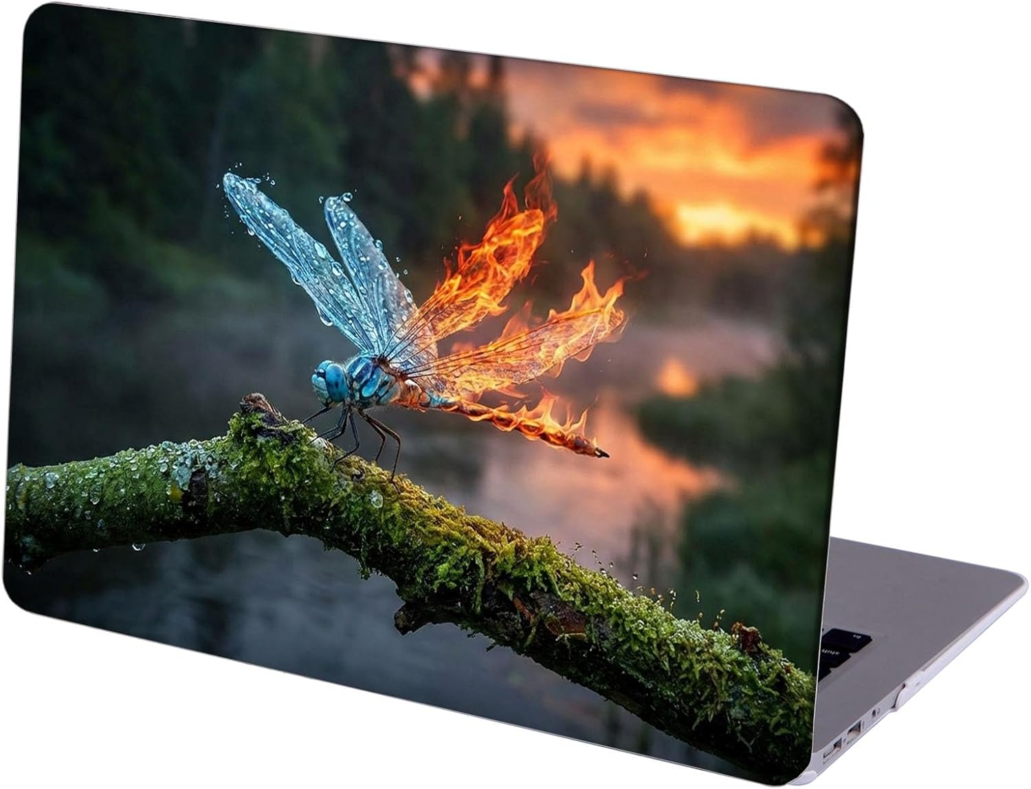 Compatible with MacBook Neo 13-inch, Hard Shell Case with Keyboard Cover and Screen Protector (A3404 A18 Pro chip, 2026 Release) - Dragonflies MC22460