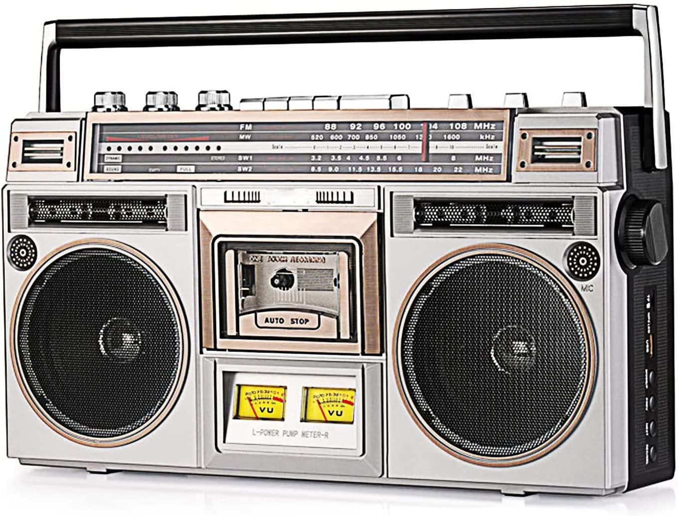 Cassete Boombox, reprodutor de fita CD Boombox estilo anos 80