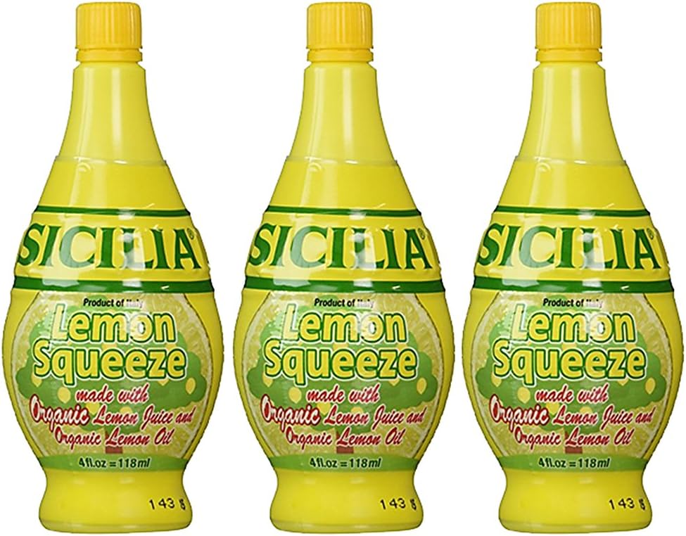 Sicilia Organic Lemon Juice, 4 oz (pack of 3)
