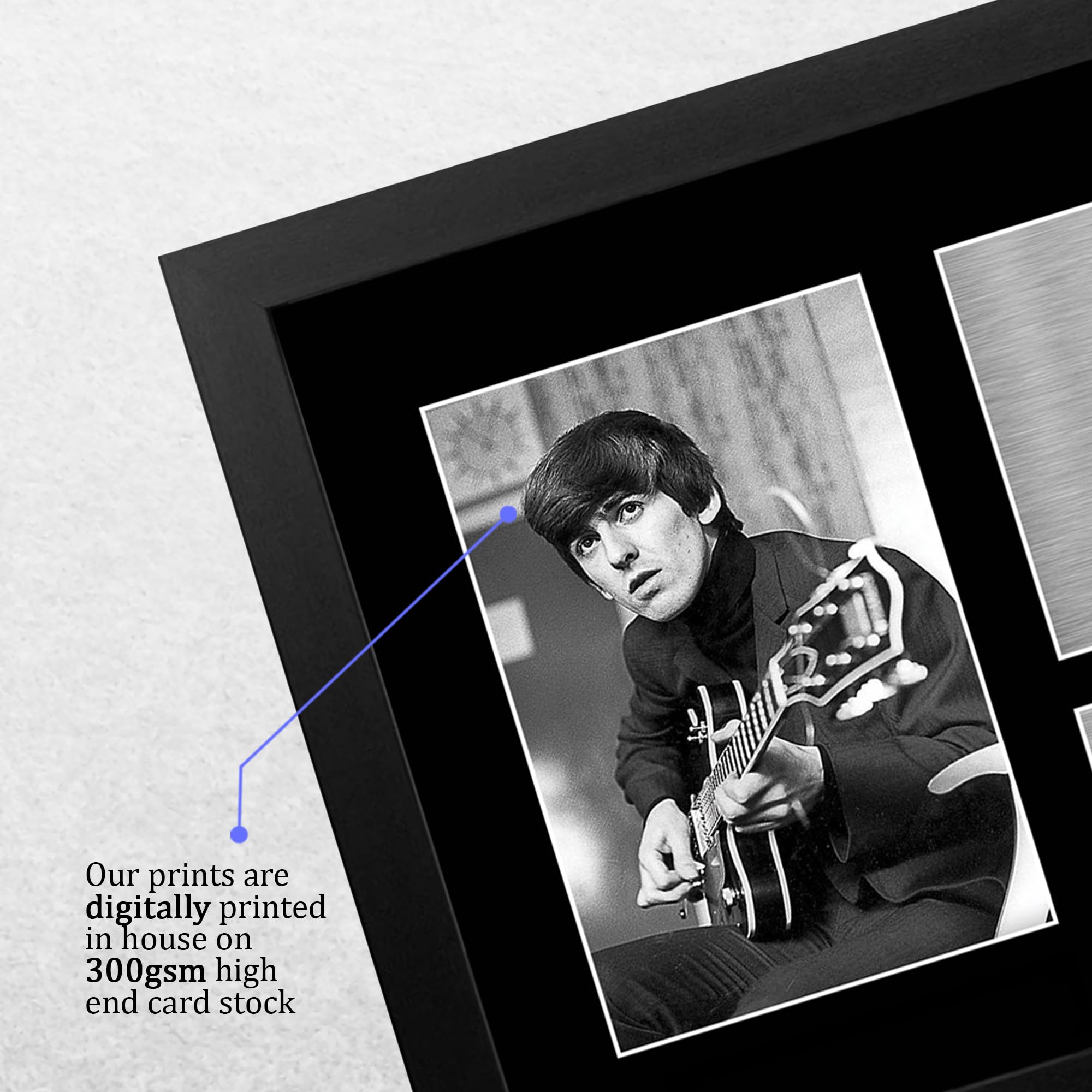 HWC Trading FR A4 George Harrison The Beatles Gifts Printed Signed Autograph Picture for Music Memorabilia Fans - A4 Framed - Image 4