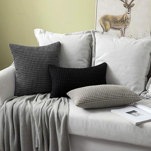 Vista 52 de MIULEE - Fundas de almohada decorativa Funda de cojín suave y sólida para sofá cama Dormitorio.