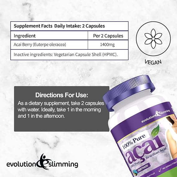 Pure Acai Berry 1000mg - Evolution Slimming