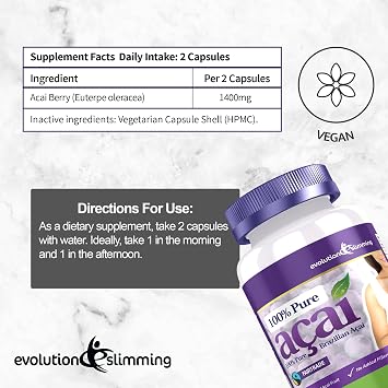 Pure Acai Berry 1000mg - Evolution Slimming
