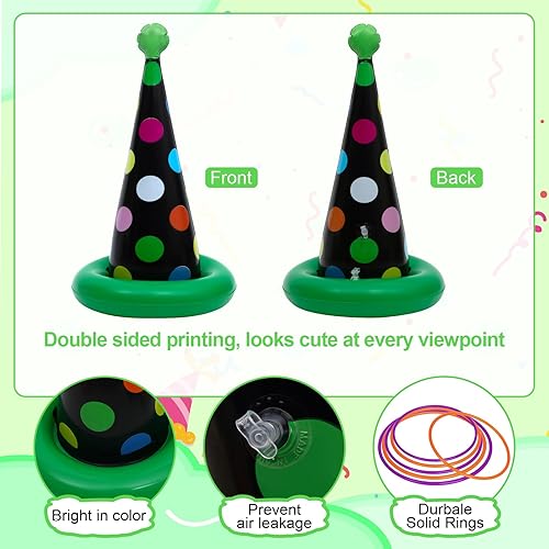 Miniatura 3 de Juego inflable de lanzamiento de anillos, juegos de fiesta de cumpleaños, juego de lanzamiento de anillos para niños y adultos, decoración de fiesta