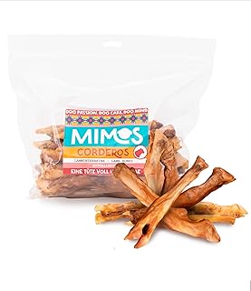 MIMOS Lamb Underlegs 1000 g Chew Snacks for Dogs - Grain-Free & Natural Dog Chewing Items, Gently Dried & No Additives, Long-Lasting Chewing Fun product image
