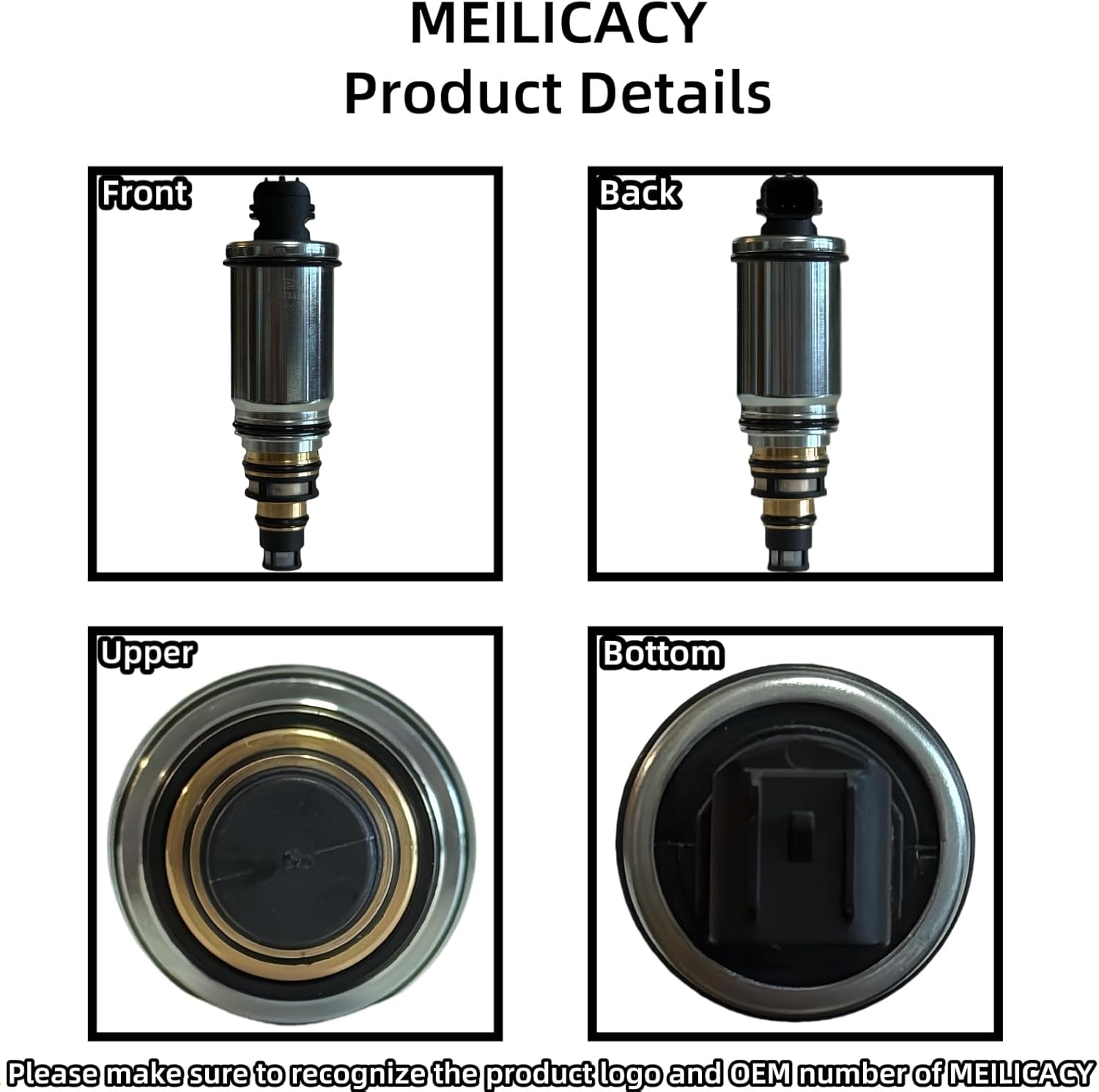 MEILIACY AC Compressor Control Valve AFH308-CV fit For 10-19 Hyundai Elantra 2018-2020 Accent 2013-2020 Santa Fe 2012-2016 Genesis Equus for KIA 2018-2023 Rio Soul 97674-3M001