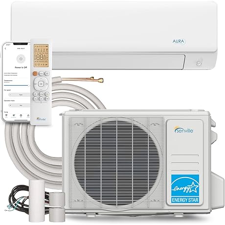 AURA Series Mini Split Air Conditioner Inverter Heat Pump, 33000 BTU, Energy Star