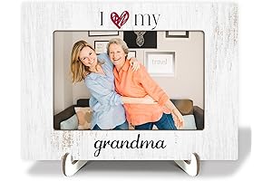 I Love My Grandma Wooden Picture Frame Stand | Flower Tabletop Picture Frame