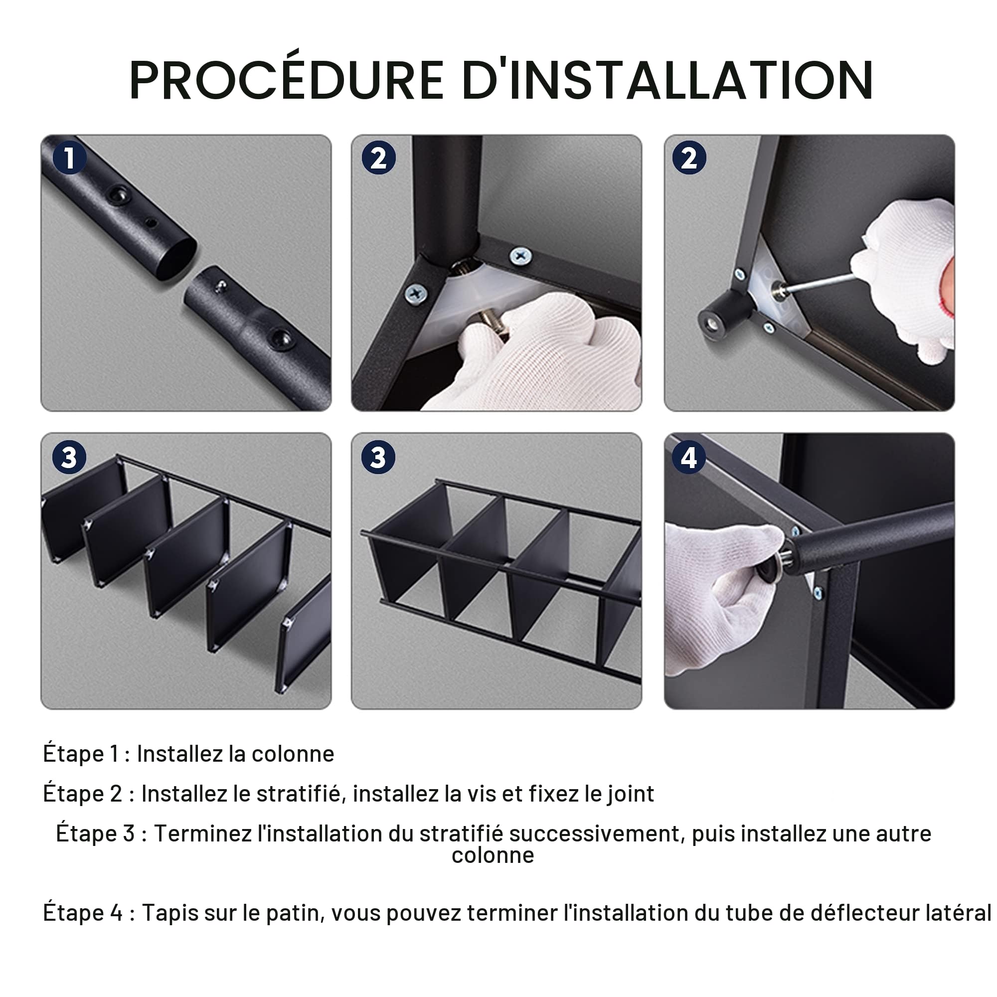 WPT Étagère de Rangement Utilitaire de Cuisine sur roulettes pour Micro-Ondes 4 étages en Acier Inoxydable
