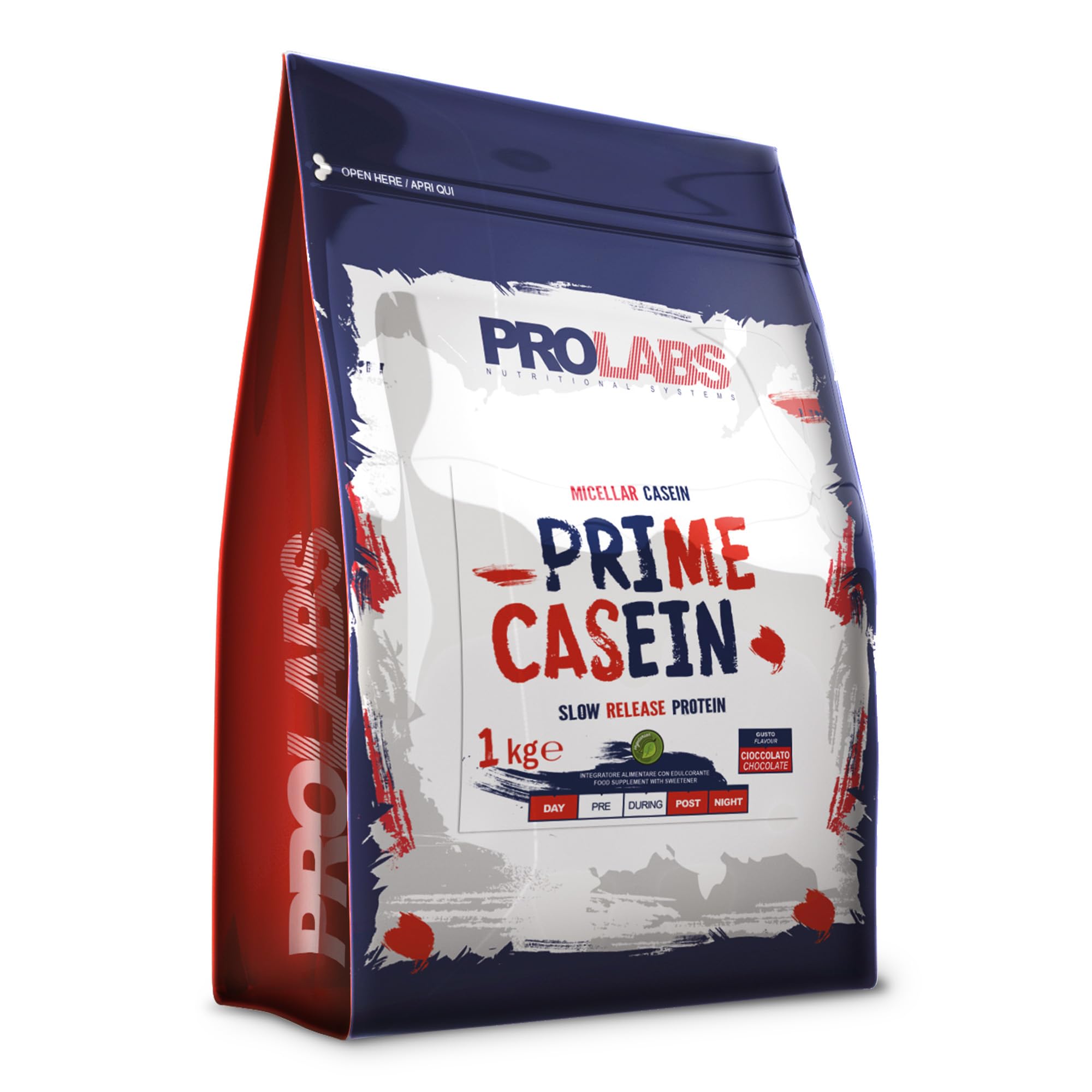 PROLABS PRIME CASEIN - 1 Kg - Cioccolato - Integratore alimentare di proteine del latte - Purissime caseine micellari - Crescita e mantenimento della massa muscolare