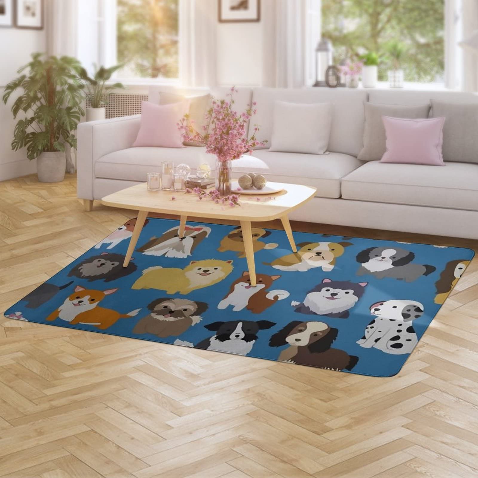 vintage 海外輸入 ラグ マット カーペット 犬Dog ドッグ アニマル柄 vintage 海外輸入 ラグ マット カーペット 犬Dog ドッグ アニマル柄