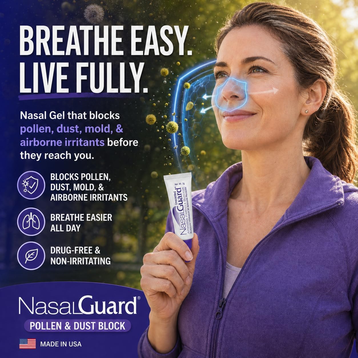 Nasal Filter Gel, Block Seasonal Pollens, Unscented 10g — Amazon image 2