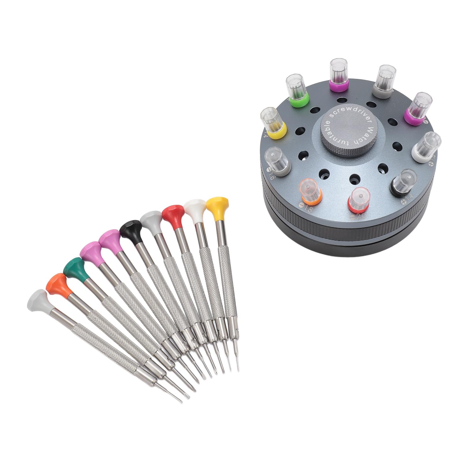 10-teiliges Schraubendreher-Set für Uhrmacher, Präzisions-Schraubendreher-Kit mit 20 zusätzlichen austauschbaren Bits, Edelstahl-Werkzeug zur Reparatur von Schmuck, Uhren, Brillen