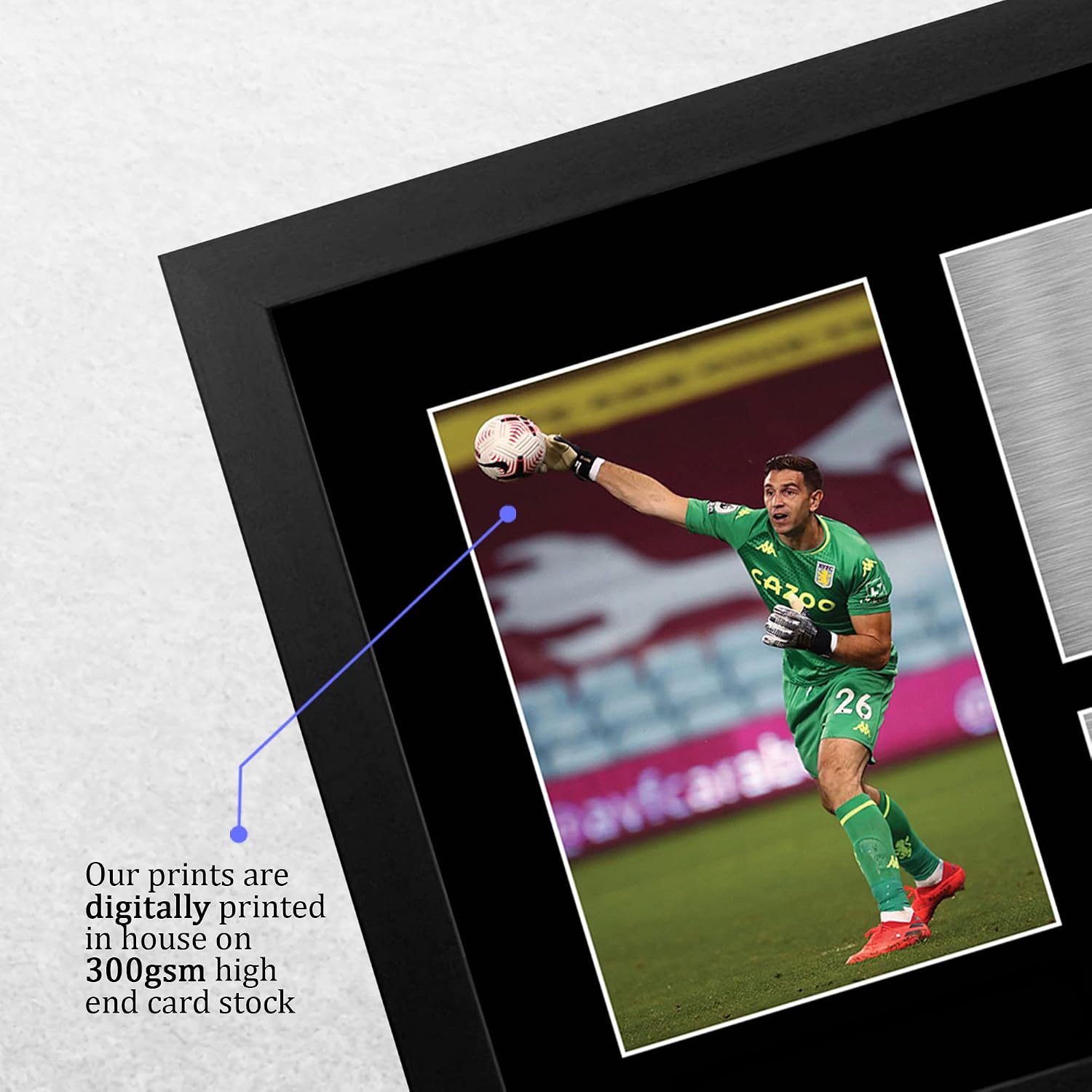 HWC Trading FR A4 Emiliano Martinez Aston Villa Gifts Printed Signed Autograph Picture for Football Fans and Supporters - A4 Framed - Image 5