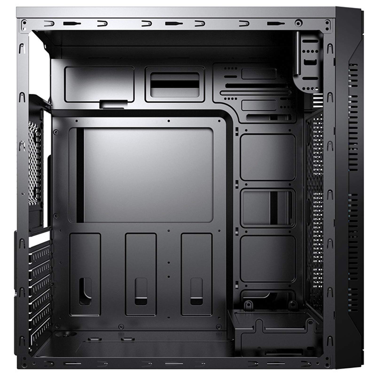 Caso PC Gaming - USB3.0 Port - Vetro temperato Laterale Pannello di Gestione Cavi - Taci Raffreddamento ad Acqua Ready - Integrato RGB - Nero