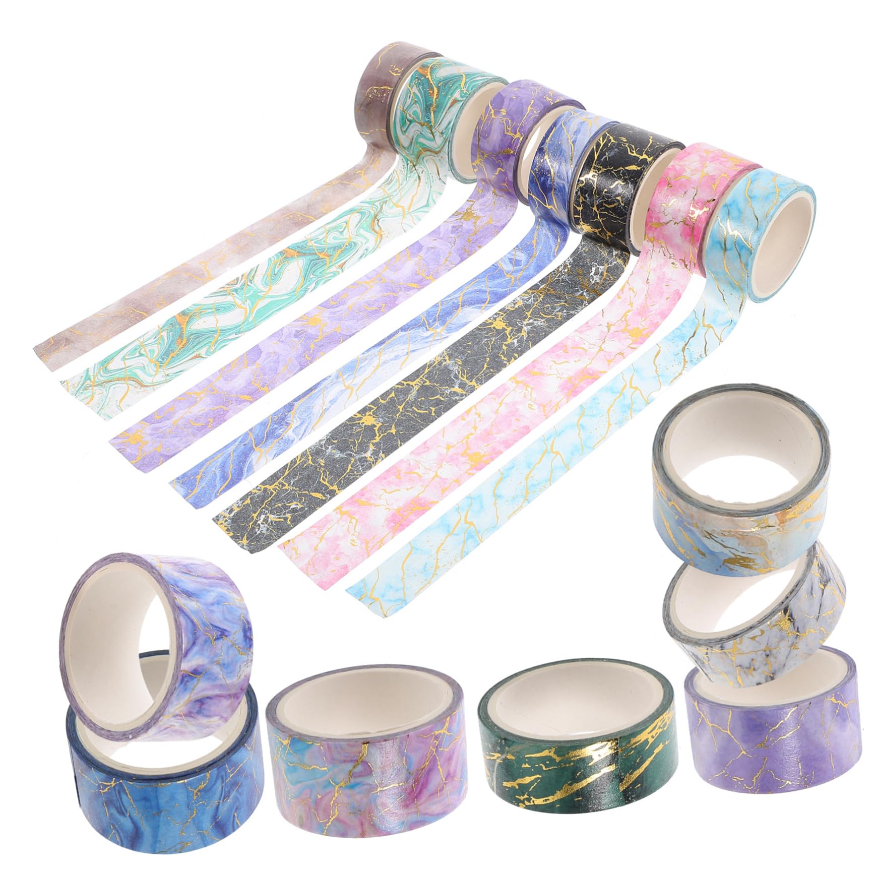 STOBOK 5sets Dekoration Material Klebeband Washi Tape Aufkleber Set Für Planer Tagebuch Scrapbook 14rolls * 5