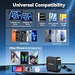 MINIX 100W USB C Charger, 3 Port GaN Charger with Smart Display and Touch Control, Powerful 100W Fast Charging for MacBook pro, iPhone 17/16 Series, Laptop, and More