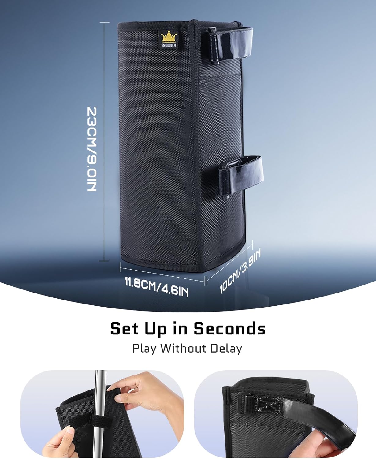 ドラムスティックホルダーバッグ ドラムスティックとマレット用 最大10ペアを収納可能 転倒防止ドラムスティックホルダーバッグ 滑り止