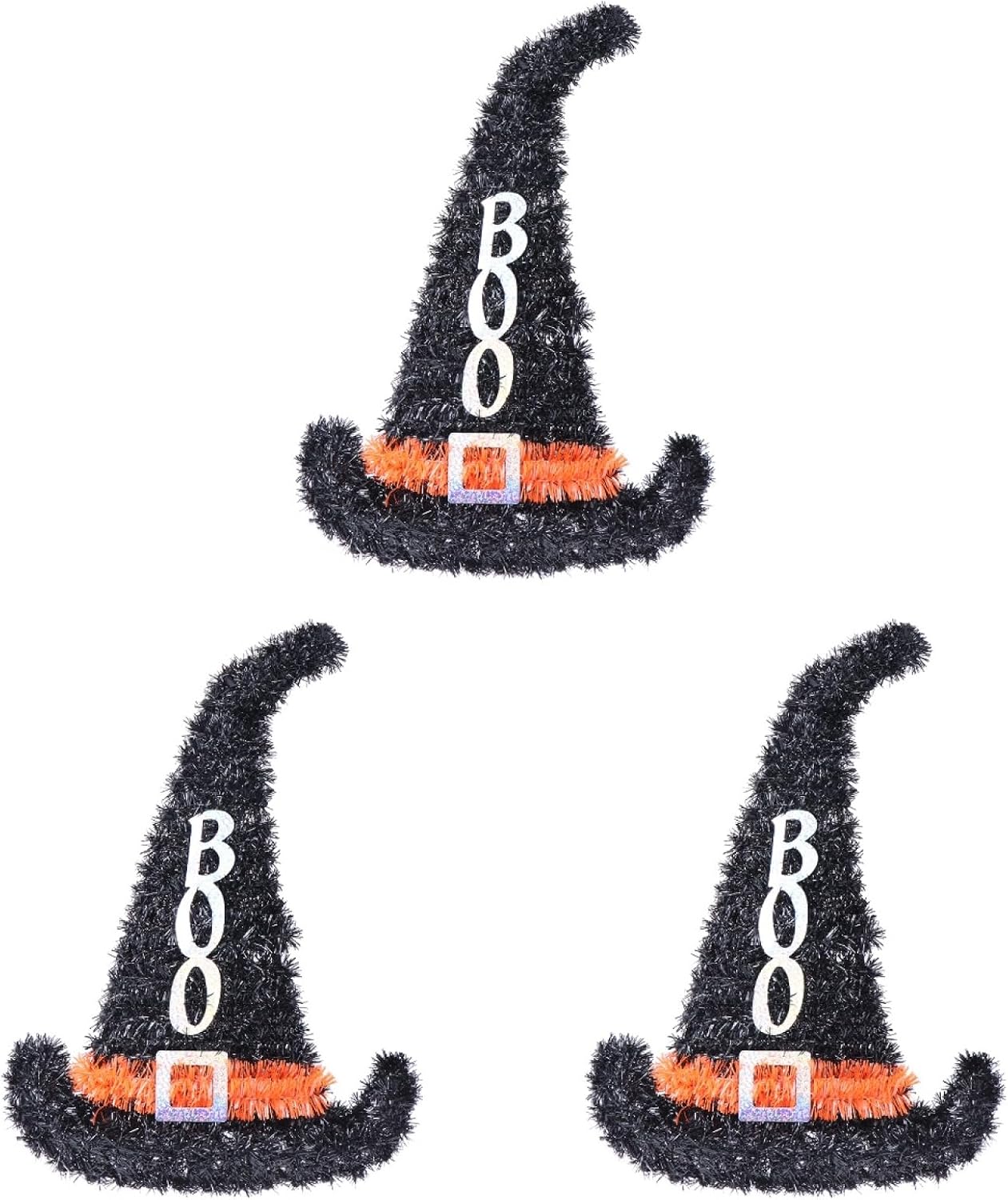 Abaodam Witch Hat Hanging Ornament Halloween Wall Decoration for Party Indoor Outdoor Use 15.35X11.02 Inches Hanging Witches Hats Decor