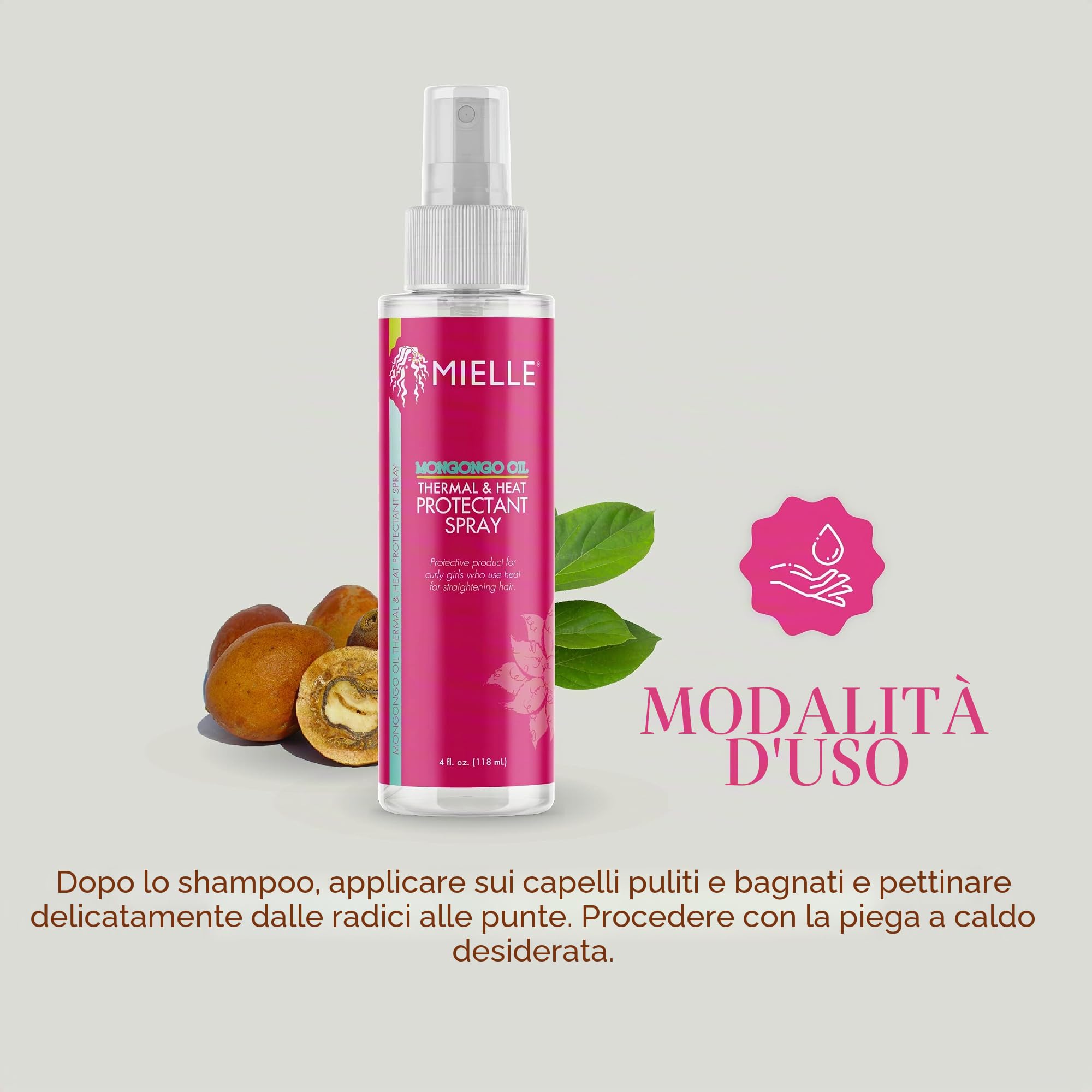 Mielle mongongo oil thermal & heat spray protector 118 g