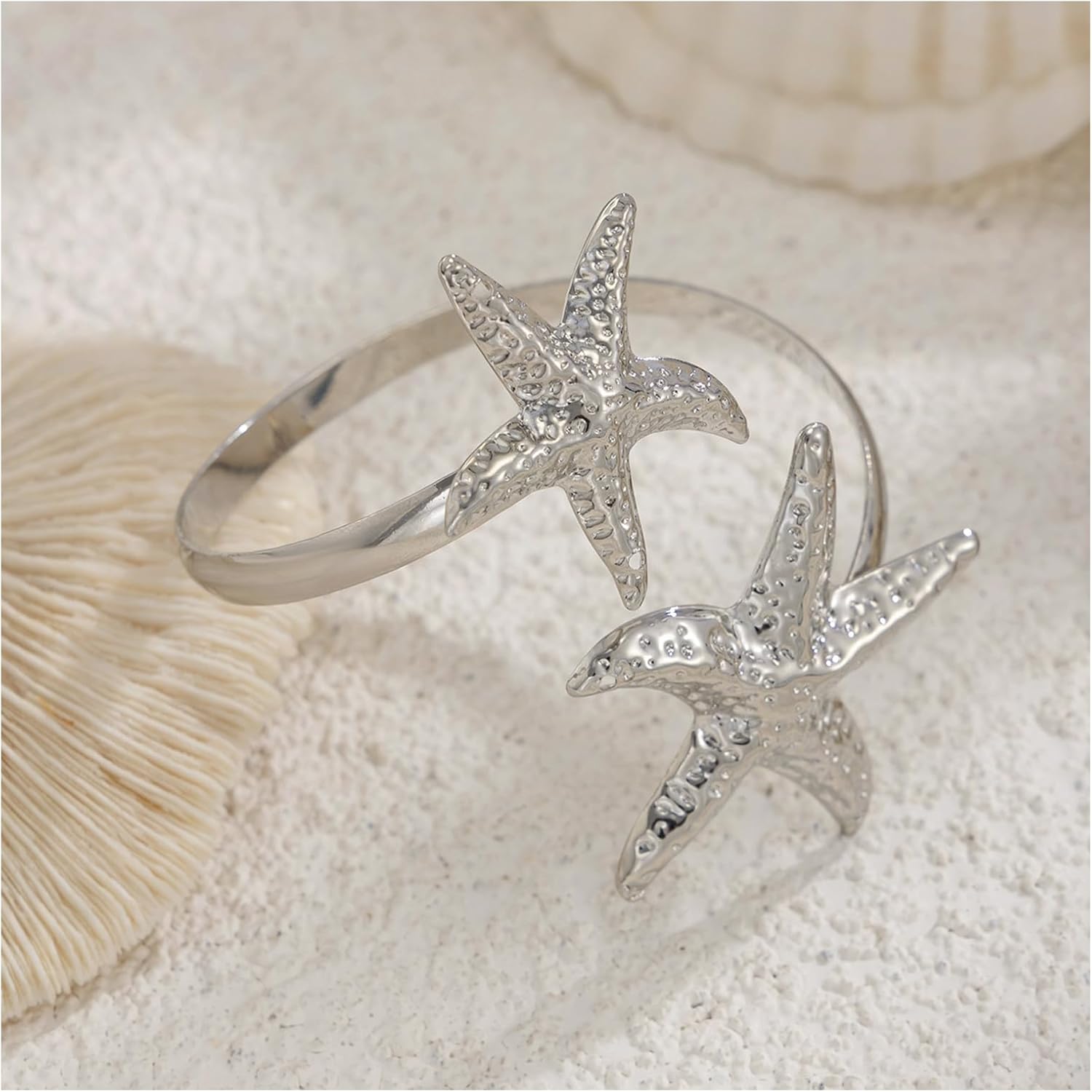Simple Starfish Pendant Upper Arm Bracelet Bikini Beach Adjustable Open Arm Cuff Bangle Bracelets Summer Body Jewelry for Women - Image 3