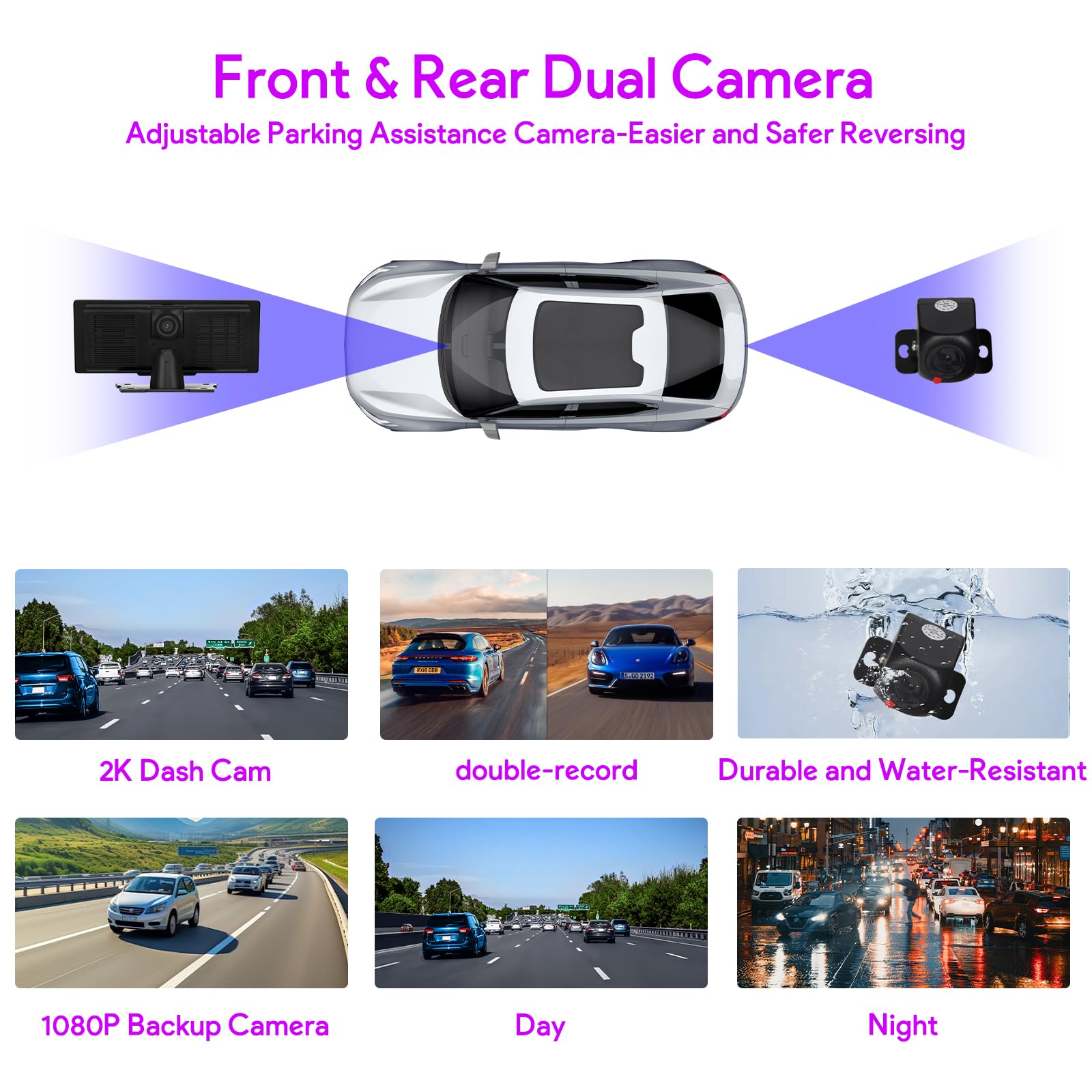 NUOTIAN Carplay Android Auto Wireless, 10.26" schermo per auto, Telecamera di Retromarcia 1080P, GPS, Ricevitori Audio per Auto, Mirror Link, Controllo Vocale, FM/Bluetooth, Con Scheda 64GB, 4K