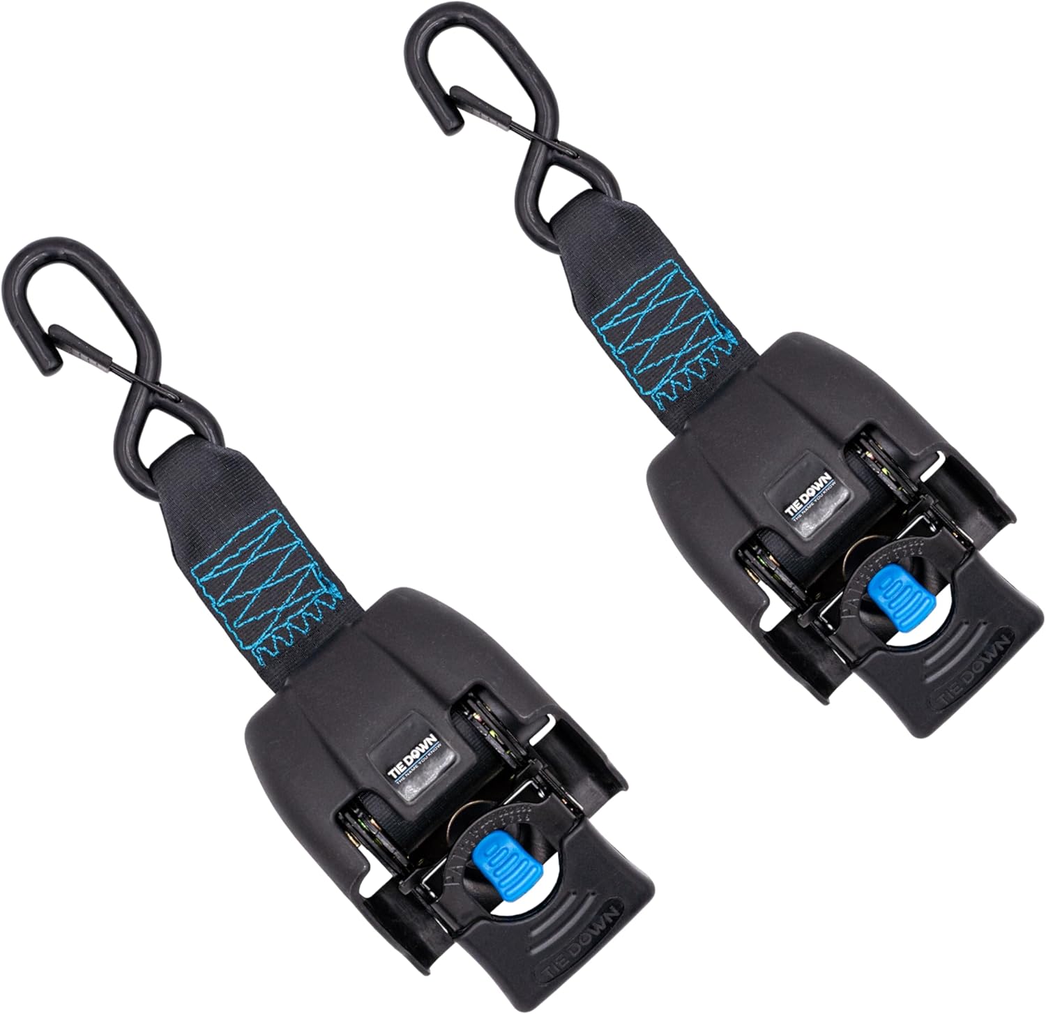 Tie Down 2 in. x 43 in. Stainless Steel Retractable Boat Transom Strap - 1800 lb. Breaking Load Limit / 600 lb. Working Load Limit (2-Pack)