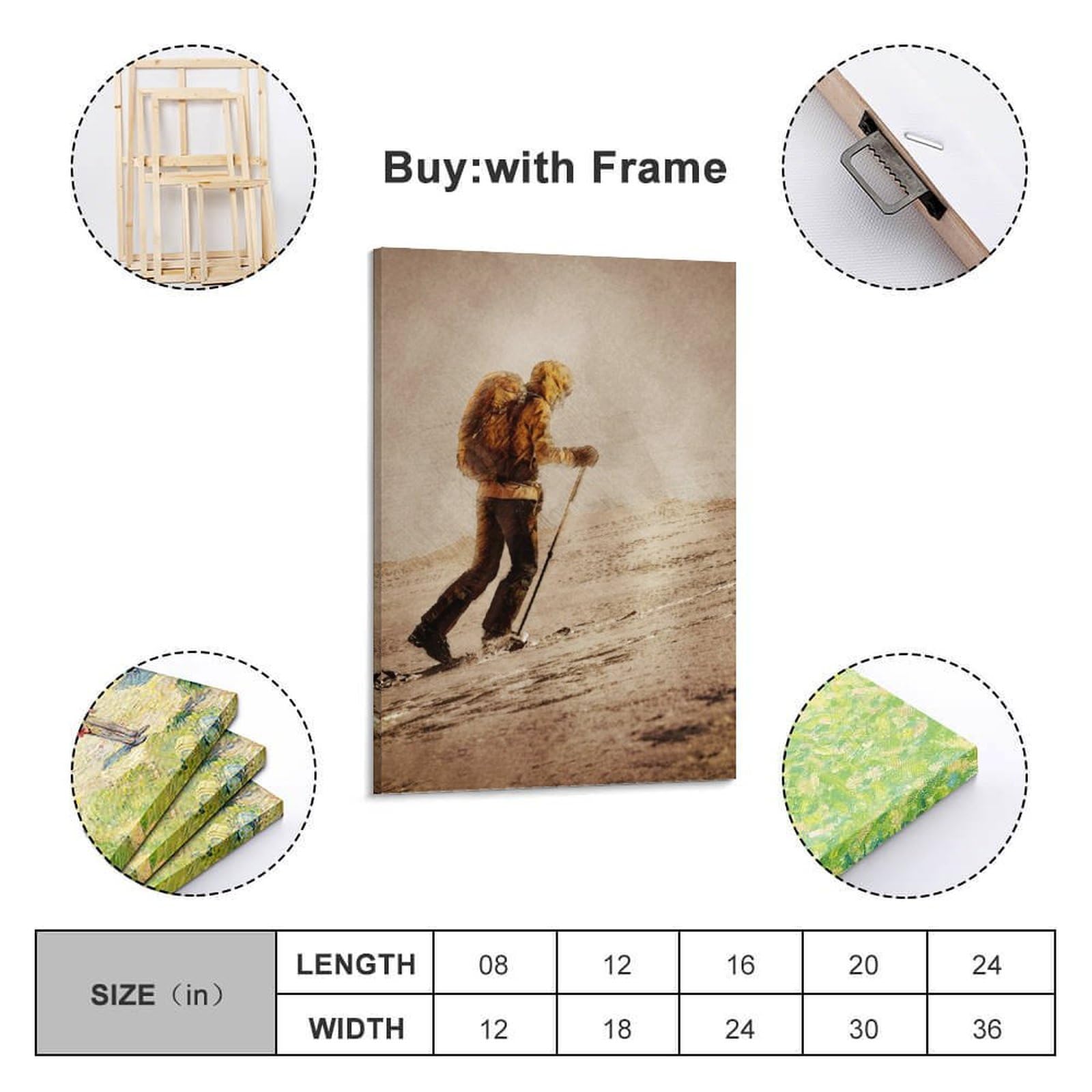 POLIUAWS Klettersport-Wandbilder für Schlafzimmer, rustikale Badezimmerdekoration, WC-Wandkunst, 20x30 Zoll (50x75 cm)