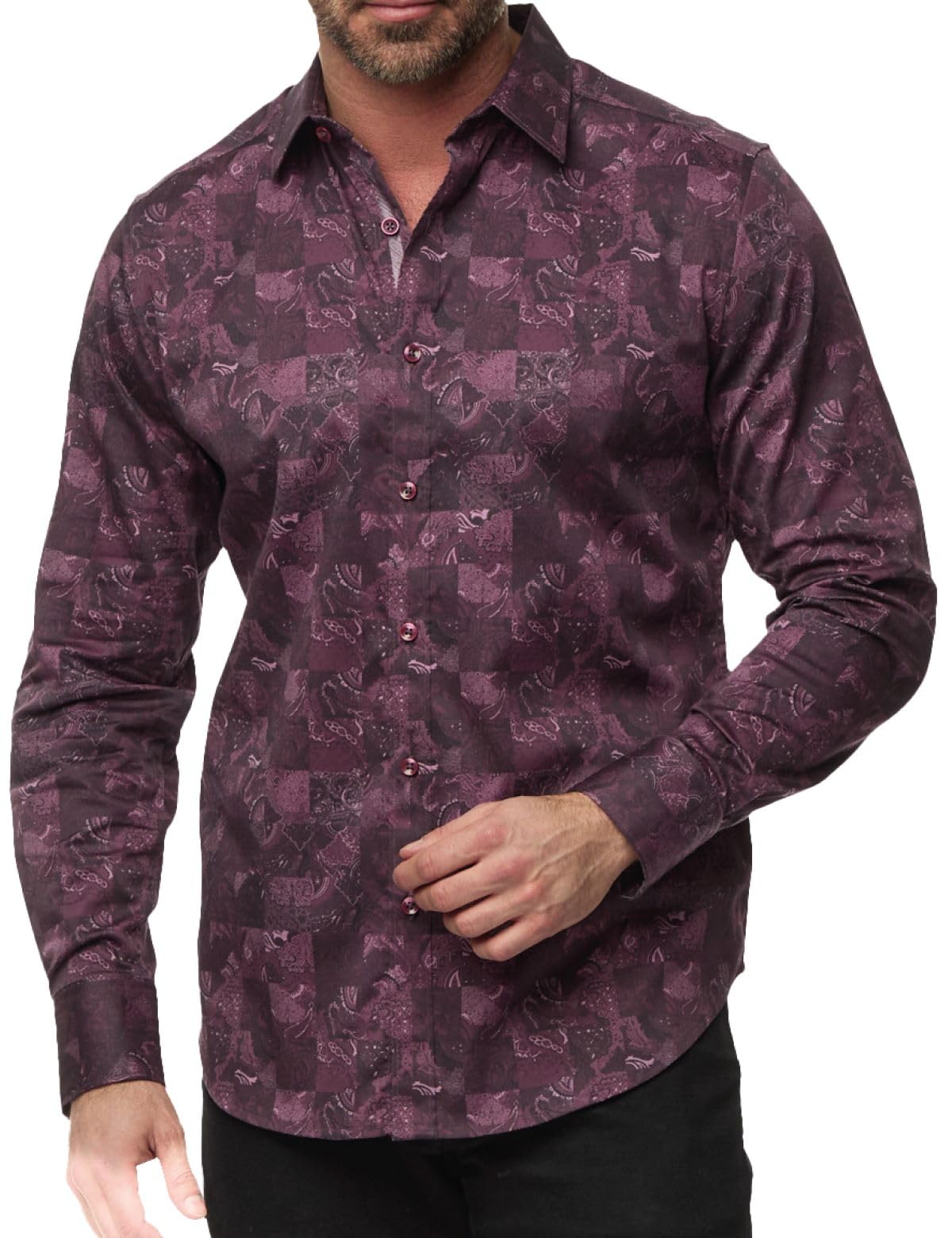 Robert Graham Men's Tourneau Long Sleeve Woven Button Down Shirt