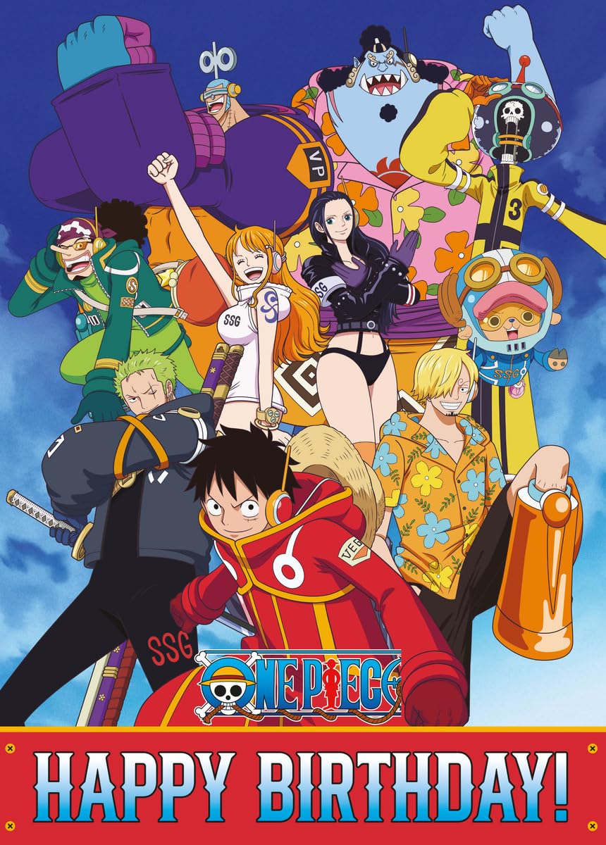 ONE PIECE BIRTHDAY CARD, HAPPY BIRTHDAY ONE PIECE CARD