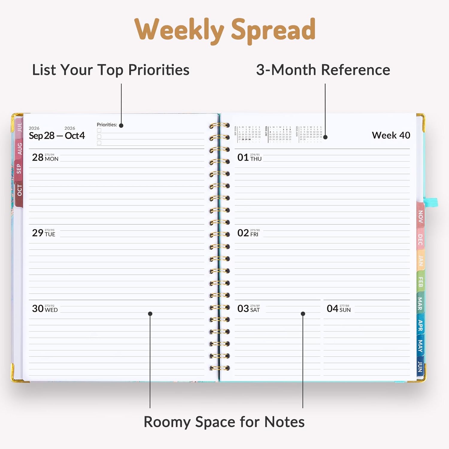 Forvencer Planner 2026-2027, July 2026 - June 2027,8.5x11" Calendar Planner image 4