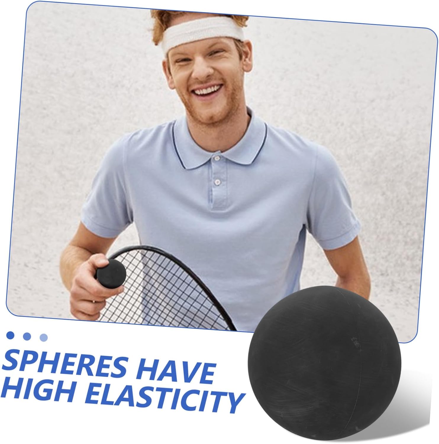 Didiseaon 5pcs Black Rubber Squash Ball 5.5cm 2.2 Inch Rebound Training | Reaction and Agility Drills, Hand-eye Coordination Practice, for Athletes and Beginners