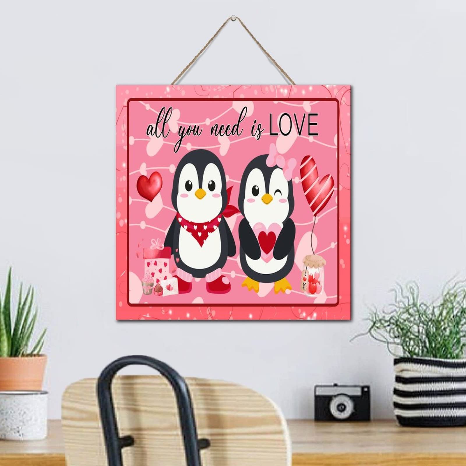 Targhetta in legno a Forma di Cuore con immagine di nonni con nipoti.Abbellimenti in Legno Cuore di Legno da Appendere per Matrimonio Natale San Valentino-4 (Copia) – Immagina e Crea