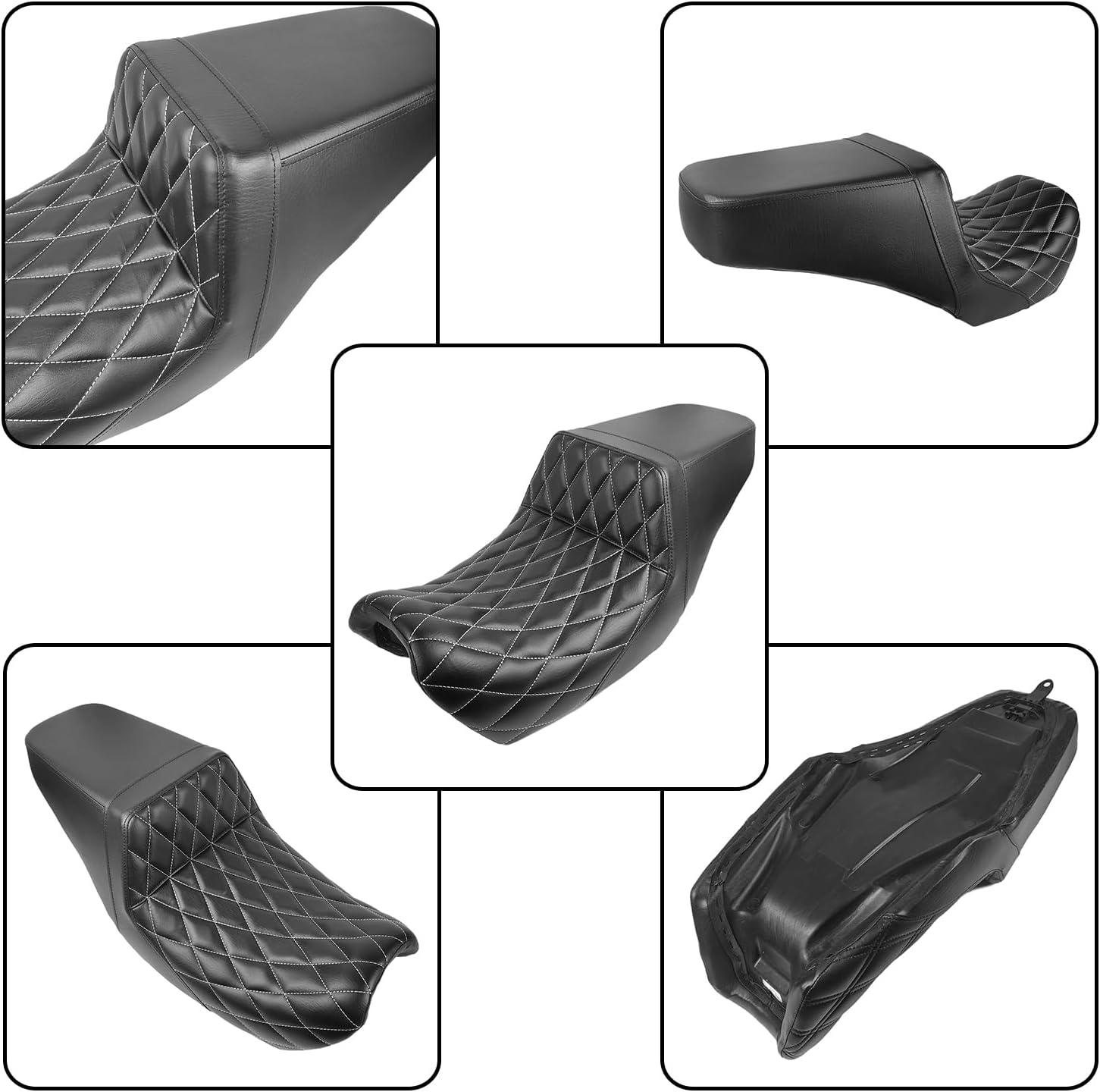 White Motorcycle Seats fit Harley Street Seat for Harley Street 500 750 XG500 XG750 Front Rear Driver Passenger Seat Street 750 Two Up seat 2015-2020