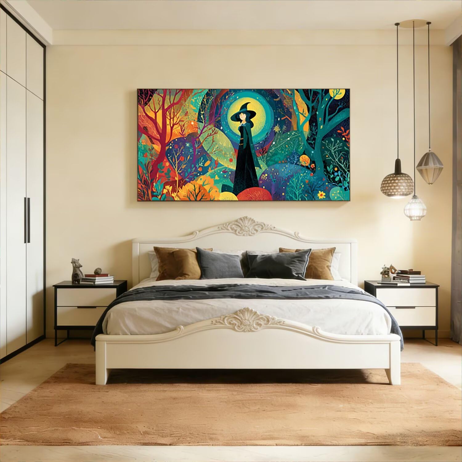 Malen Nach Zahlen Erwachsene Abstrakte Frau, Malen nach Zahlen Diy Kinder ab 5 6 7 8 9 Jahre, Acrylfarbe Leinwand mit 3 Pinsel Kit Anfänger Handgemalt, Home Haus Deko Ohne Rahmen, 80x160cm D-113