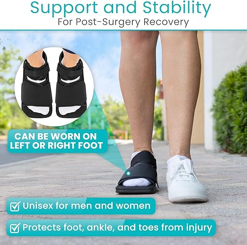 Miniatura 7 de Zapato Posoperatorio Vive - Bota Médica Ligera para Caminar con Correa Ajustable - Zapato de Yeso Ortopédico de Recuperación para Postcirugía, Pie