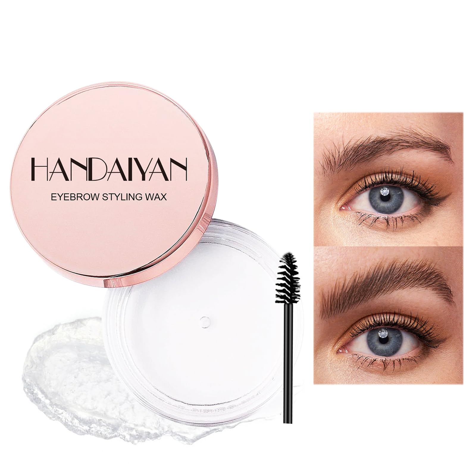 Gel Fijador De Cejas, Gel Para Peinar Las Cejas, Gel Transparente Para Cejas, Fijador de Cejas Larga Duración 24 Horas, resistente al agua, No pegajoso y sin residuos, Eyebrow Soap